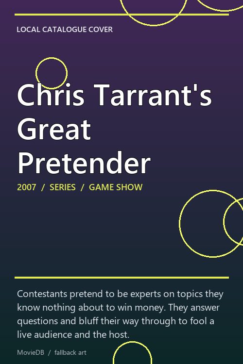 Chris Tarrant's Great Pretender poster