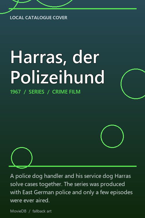 Harras, der Polizeihund poster