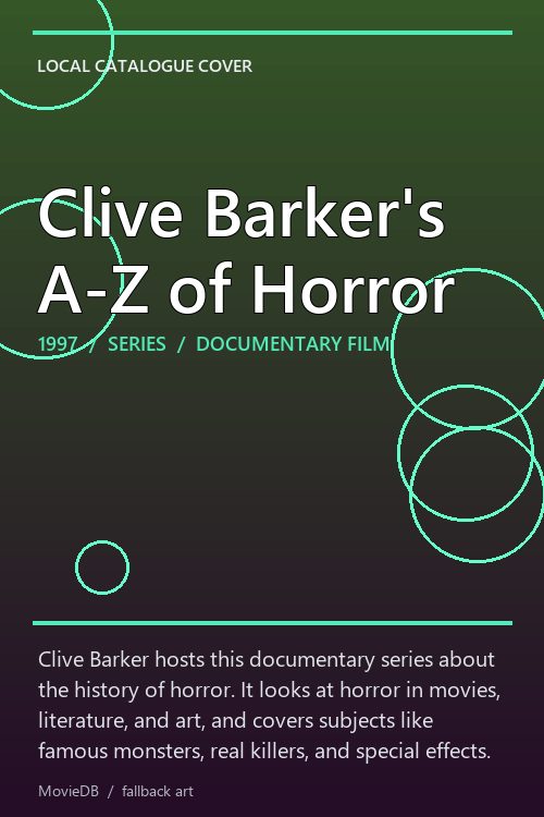 Clive Barker's A-Z of Horror poster