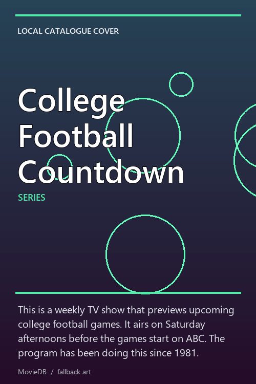 College Football Countdown poster