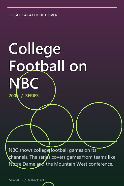 College Football on NBC poster