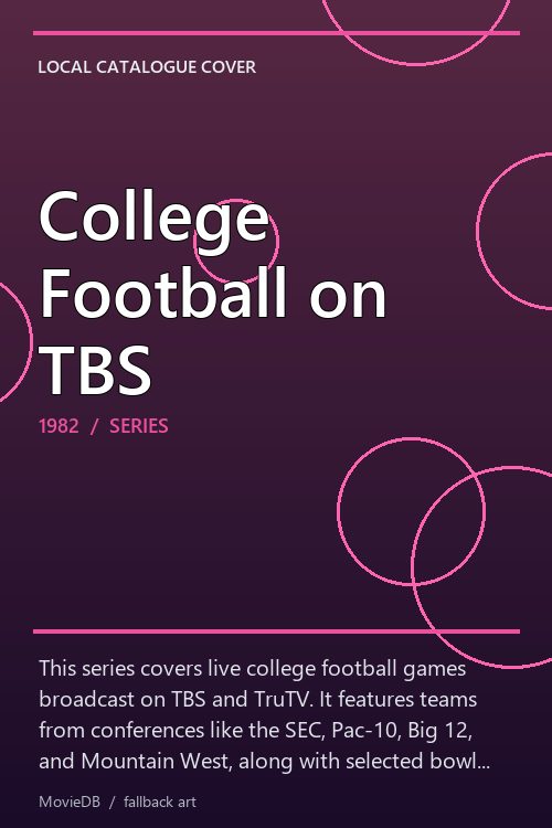 College Football on TBS poster