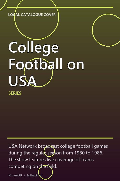 College Football on USA poster