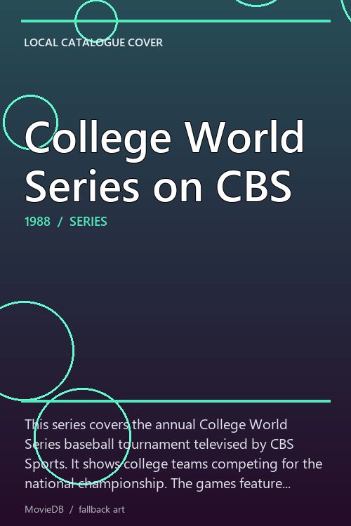 College World Series on CBS poster