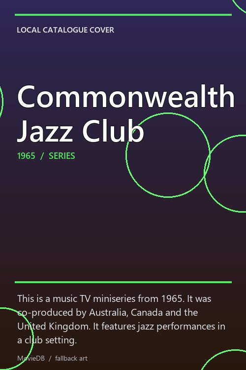 Commonwealth Jazz Club poster