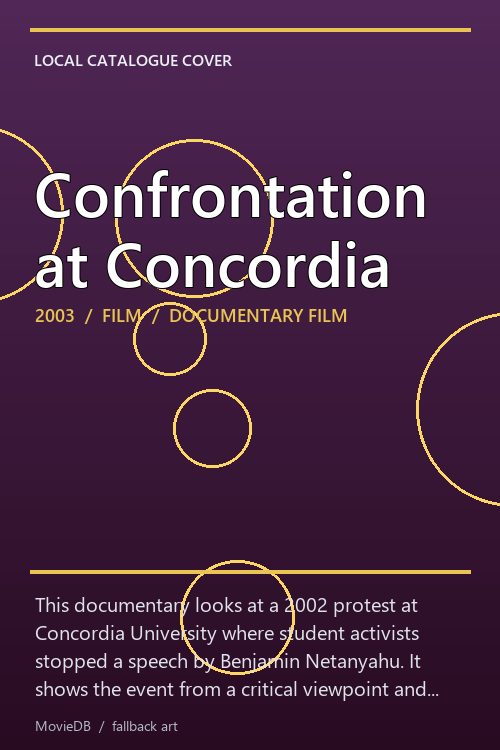 Confrontation at Concordia poster