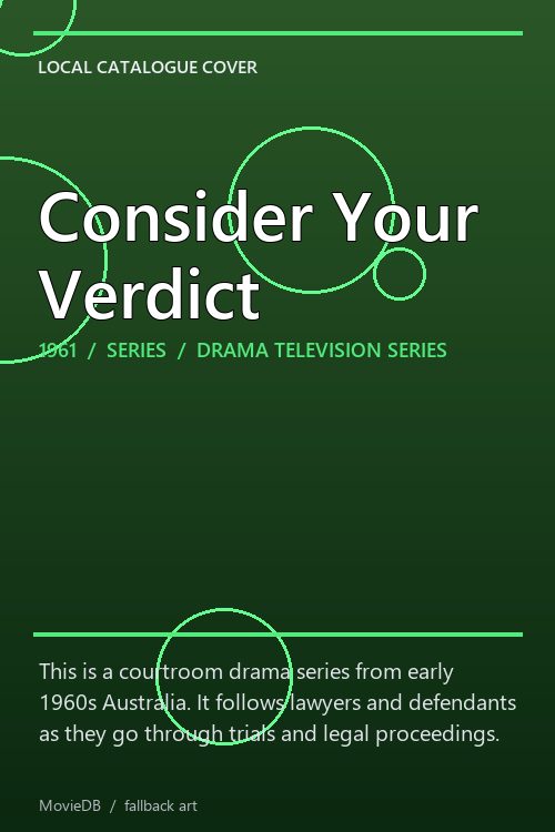 Consider Your Verdict poster