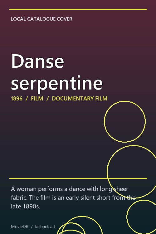 Danse serpentine poster