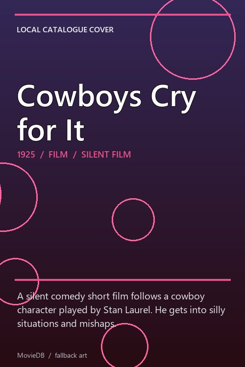 Cowboys Cry for It poster