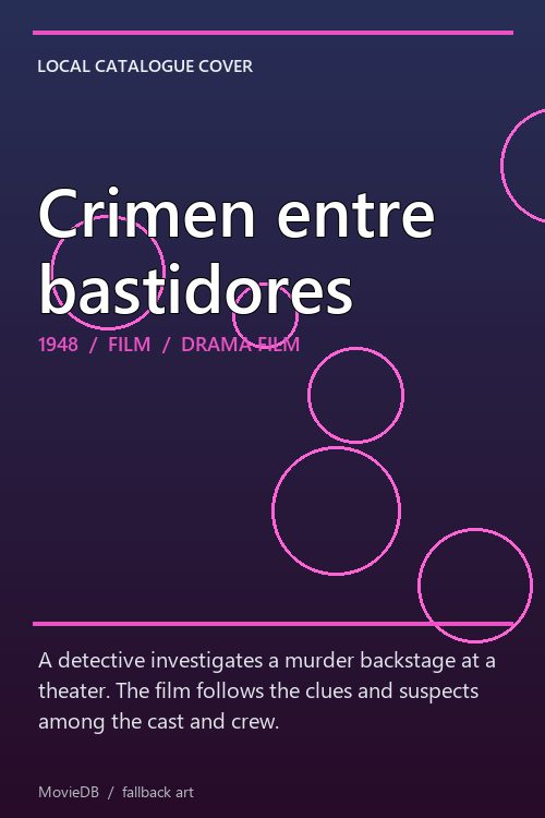 Crimen entre bastidores poster