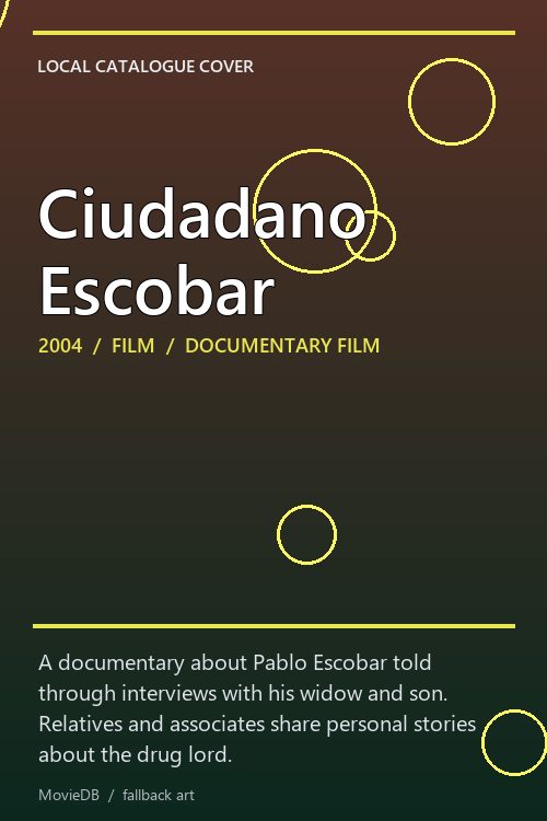 Ciudadano Escobar poster