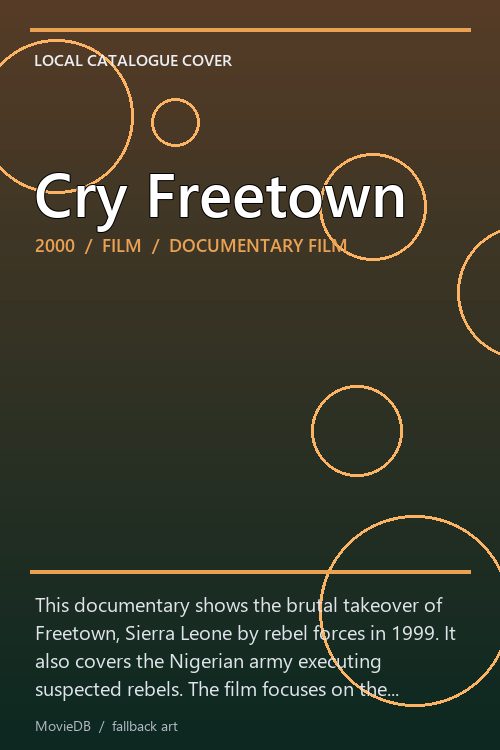 Cry Freetown poster
