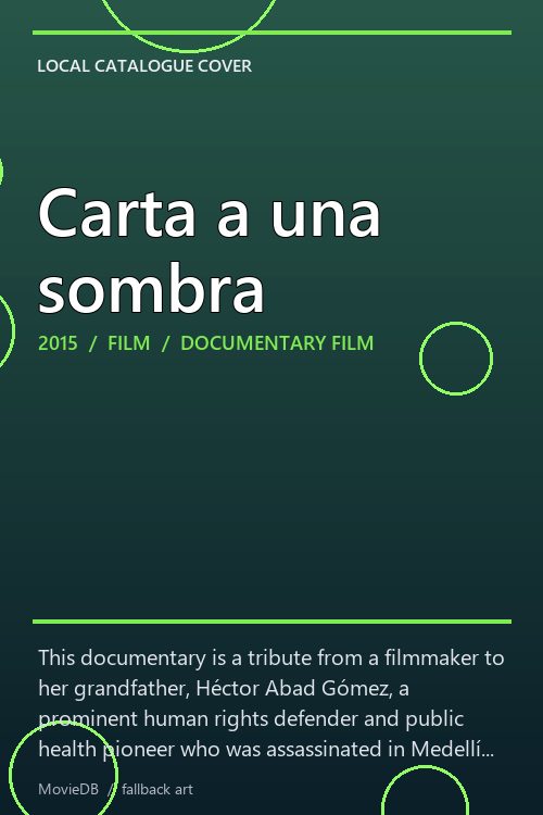 Carta a una sombra poster