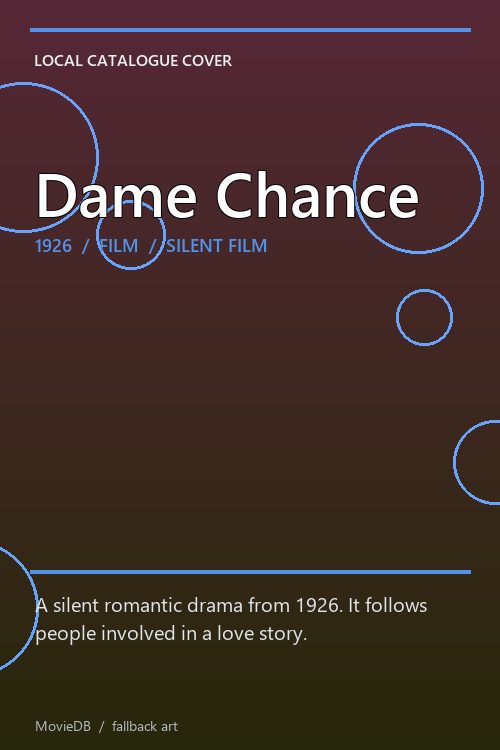 Dame Chance poster