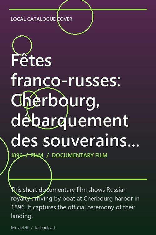 Fêtes franco-russes: Cherbourg, débarquement des souverains russes poster