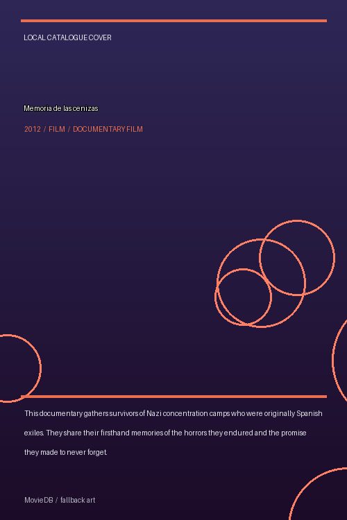 Memoria de las cenizas poster