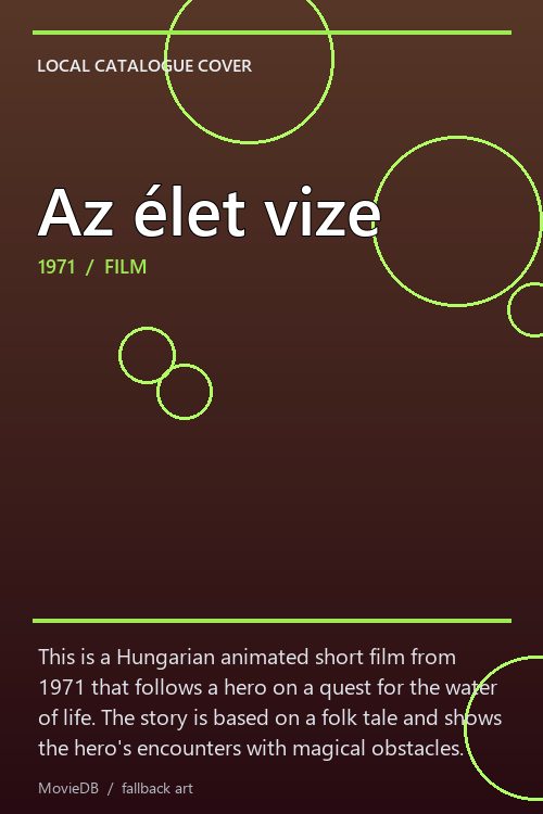Az élet vize poster
