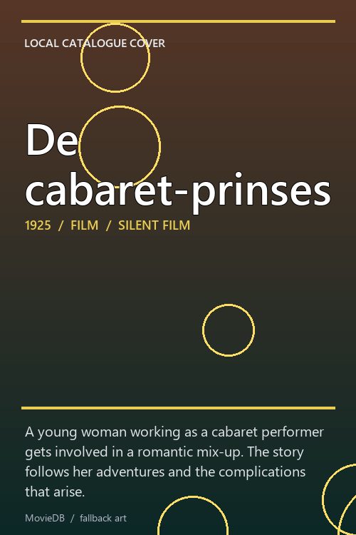 De cabaret-prinses poster