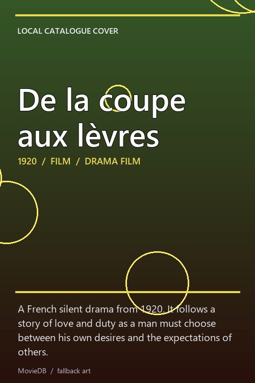 De la coupe aux lèvres poster