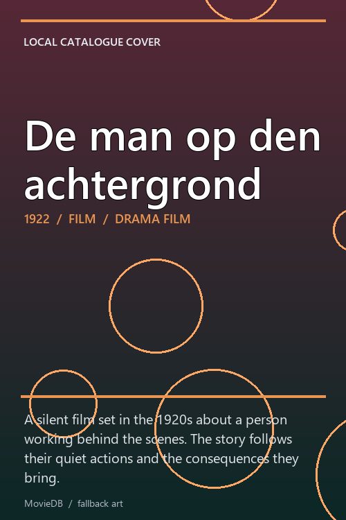 De man op den achtergrond poster