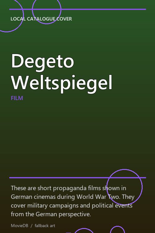 Degeto Weltspiegel poster