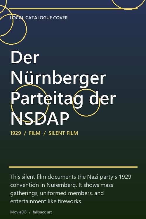 Der Nürnberger Parteitag der NSDAP poster