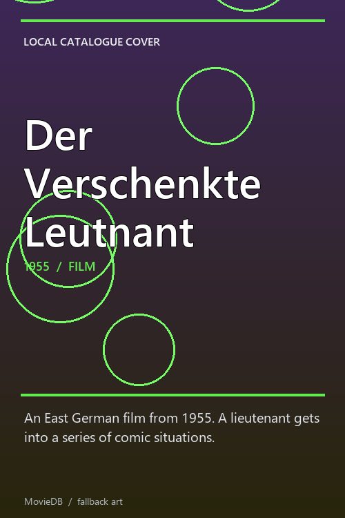 Der Verschenkte Leutnant poster