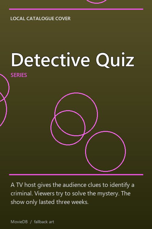Detective Quiz poster