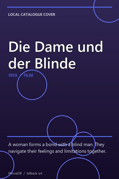 Die Dame und der Blinde poster