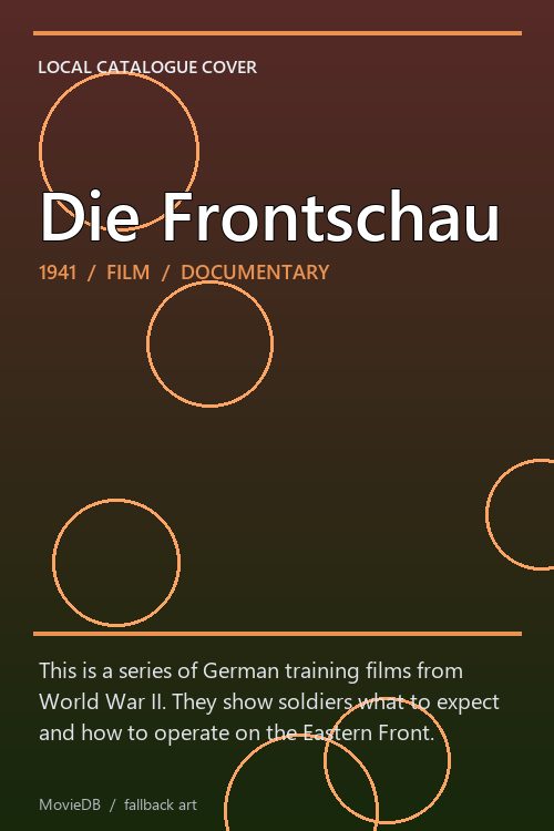 Die Frontschau poster