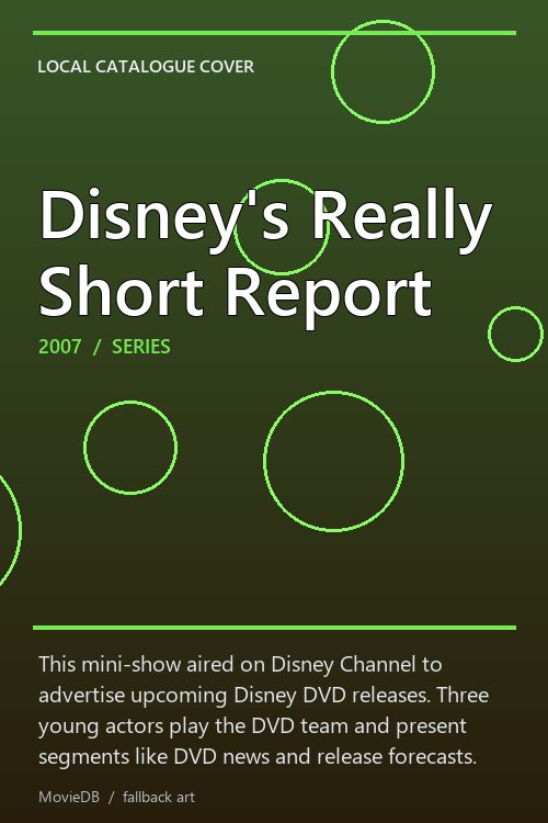 Disney's Really Short Report poster