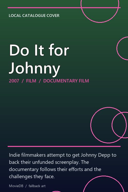 Do It for Johnny poster