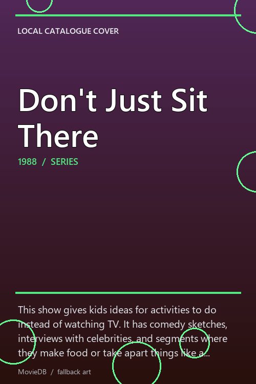 Don't Just Sit There poster