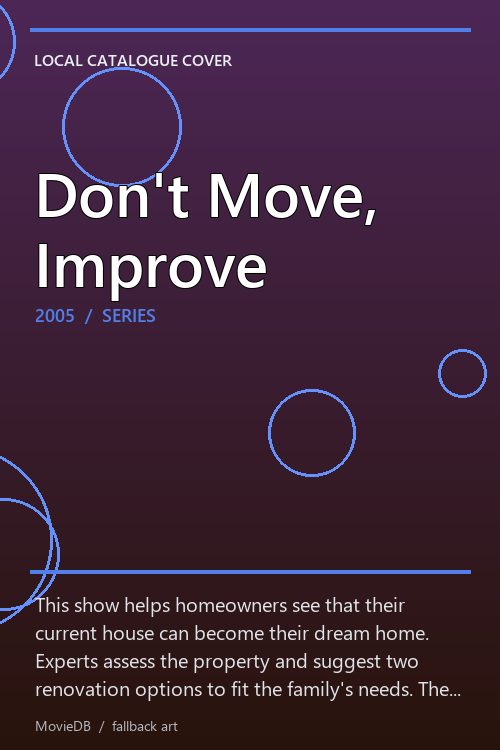 Don't Move, Improve poster