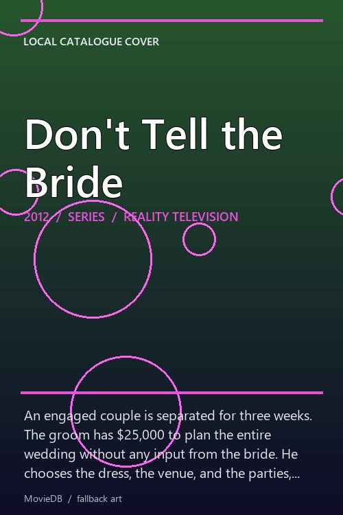 Don't Tell the Bride poster