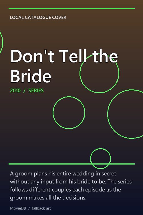 Don't Tell the Bride poster