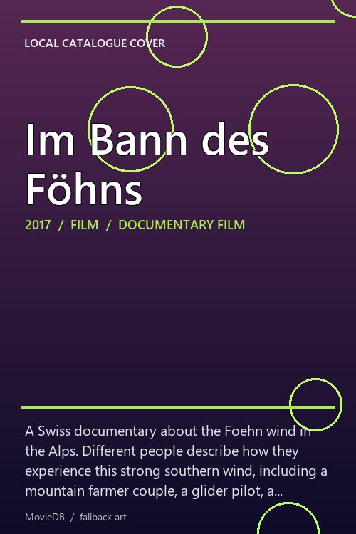 Im Bann des Föhns poster