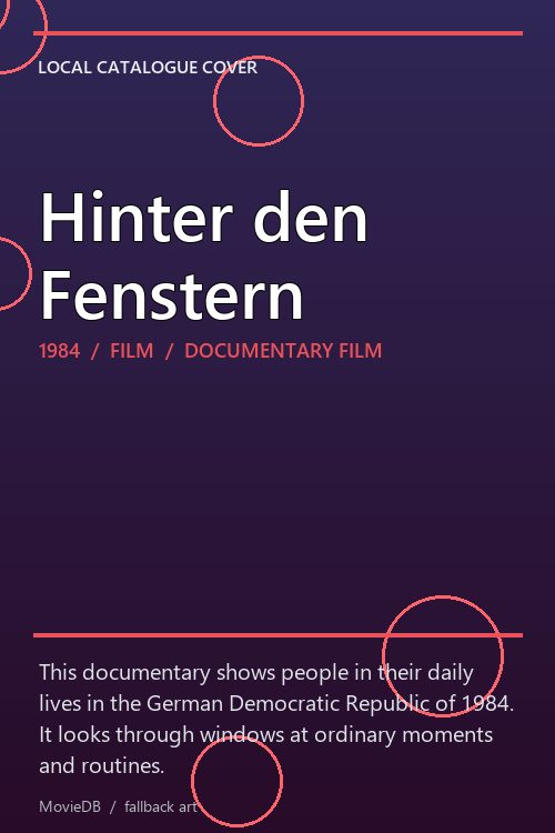 Hinter den Fenstern poster