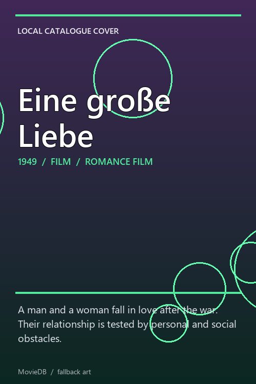 Eine große Liebe poster