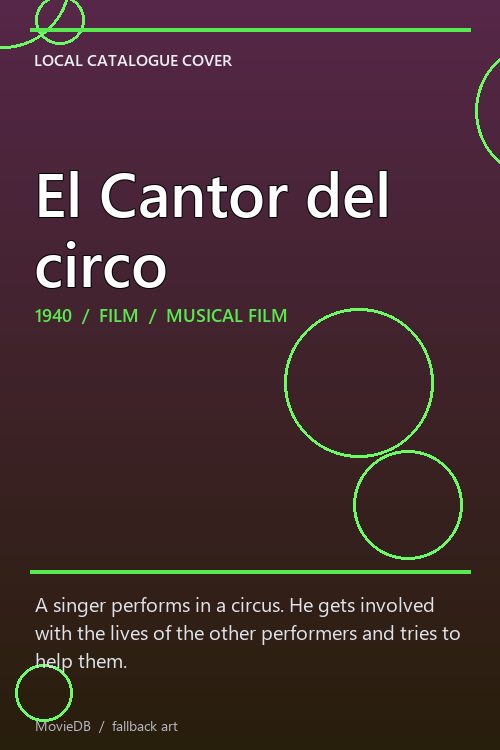El Cantor del circo poster
