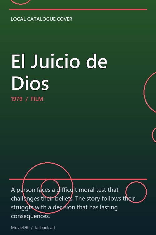 El Juicio de Dios poster