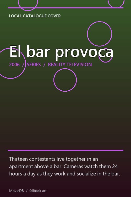 El bar provoca poster