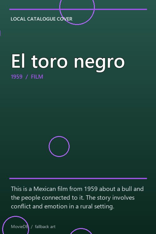 El toro negro poster