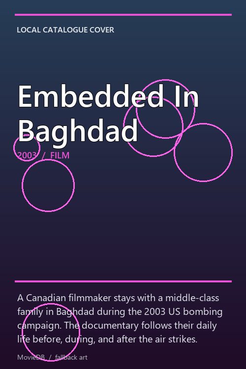 Embedded In Baghdad poster
