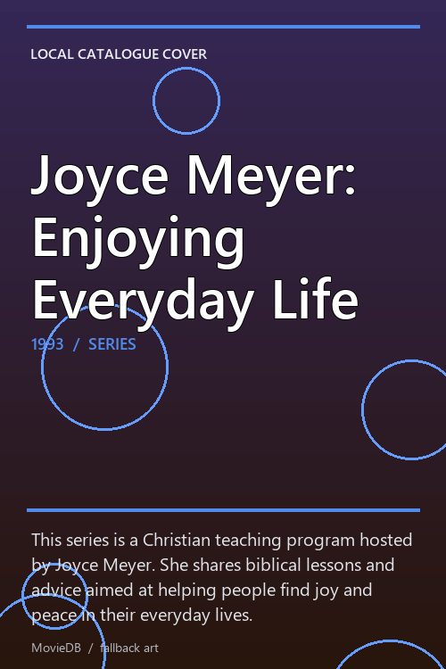 Joyce Meyer: Enjoying Everyday Life poster