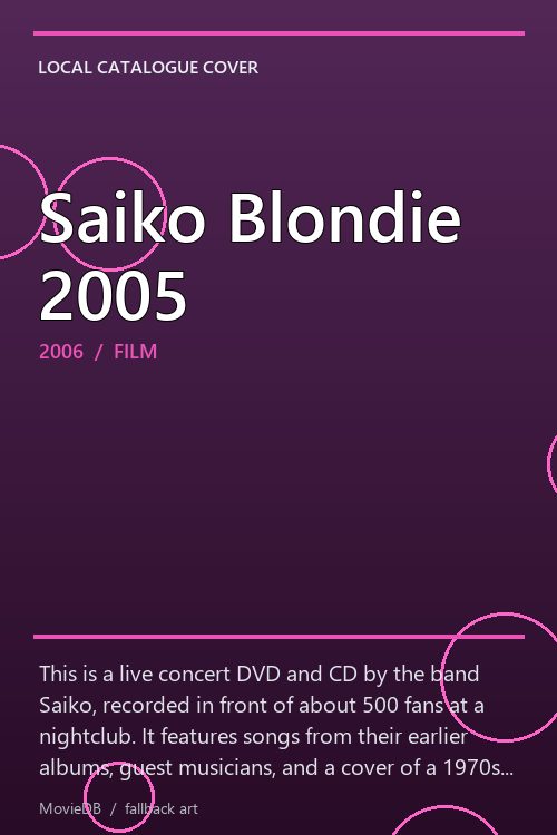 Saiko Blondie 2005 poster