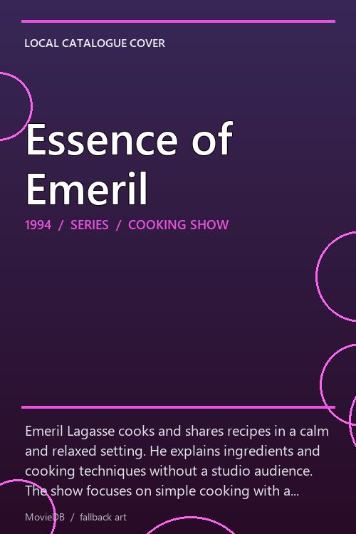 Essence of Emeril poster