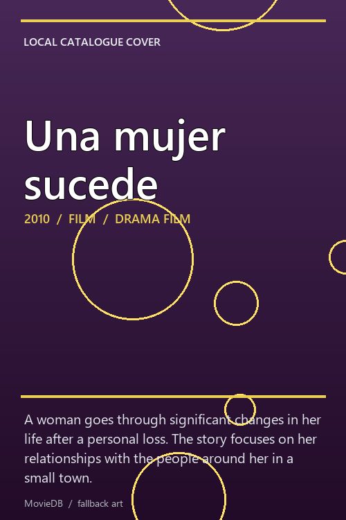 Una mujer sucede poster