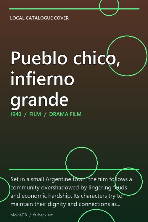 Pueblo chico, infierno grande poster