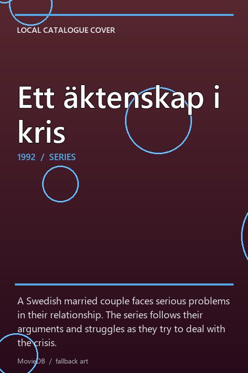 Ett äktenskap i kris poster